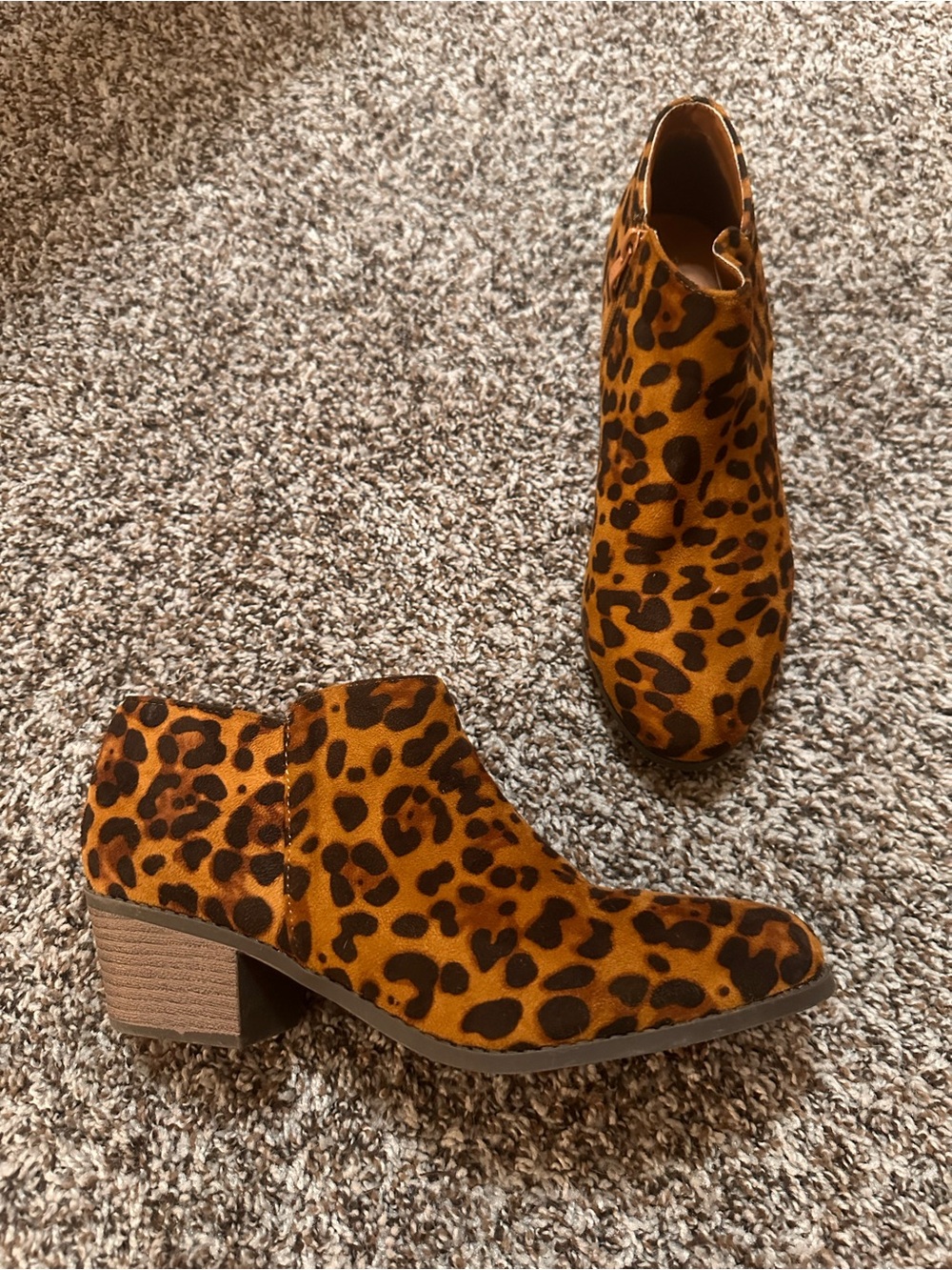 Leopard Print Ankle Bootie in Brown